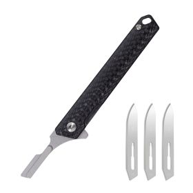 Retractable Precision Utility Tool, Safety Locking Mechanism, Replaceable Stainless Steel Blades, Pocket EDC Gear