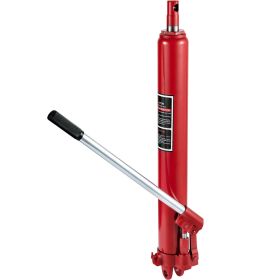 Hydraulic Long Ram Jack, 3 Tons/6600 lbs Capacity, with Single Piston Pump and Clevis Base, Manual Cherry Picker with Handle, for Garage/Shop Cra