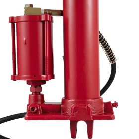 Hydraulic/Pneumatic Long Ram Jack, 8 Tons/17363 lbs Capacity, with Single Piston Pump and Clevis Base, Manual Cherry Picker with Handle