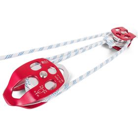 Twin Sheave Block and Tackle 7700LBS Pulley 150Ft, 1/2Inch Double Braid Rope