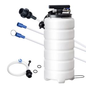 Fluid Extractor, 4 Gallons (15 Liters), Pneumatic/Manual Oil Changer Vacuum Fluid Extractor with Dipstick and Suction Hose
